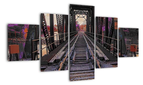Obraz mostu kolejowego (125x70 cm)