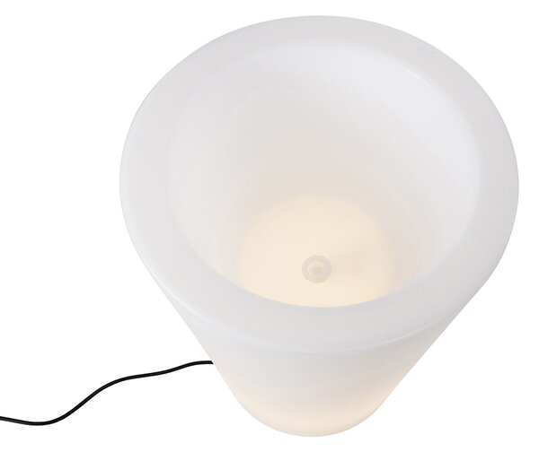 Lampa podłogowa ogrodowa biała 60 cm doniczka IP44 - Verano