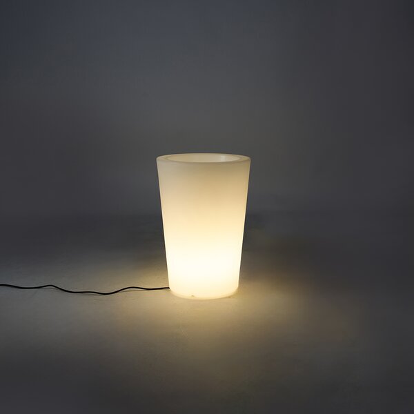 Lampa podłogowa ogrodowa biała 60 cm doniczka IP44 - Verano