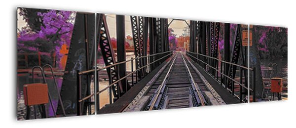 Obraz mostu kolejowego (170x50 cm)