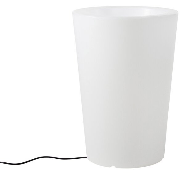 Lampa podłogowa ogrodowa biała 60 cm doniczka IP44 - Verano
