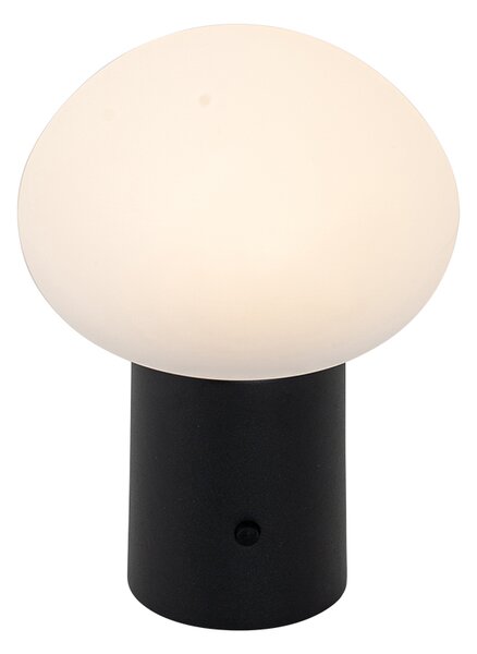 Zestaw 2 akumulatorowych lamp stołowych LED Grzyb czarny - Louise