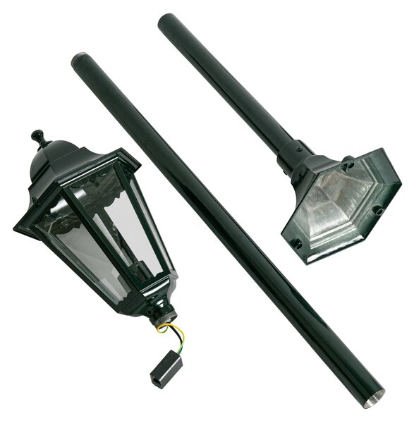 Klasyczna stojąca lampa zewnętrzna ciemnozielona 170 cm IP44 - Nowy Orlean