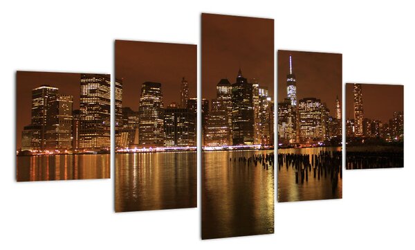 Obraz miasta nocą (125x70 cm)