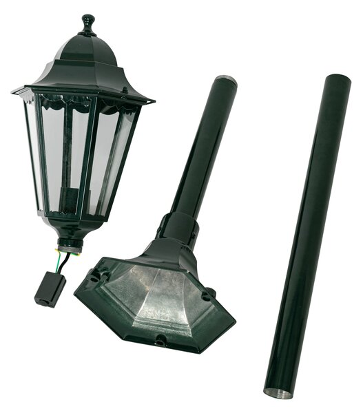 Klasyczna stojąca lampa zewnętrzna ciemnozielona 125 cm IP44 - Nowy Orlean