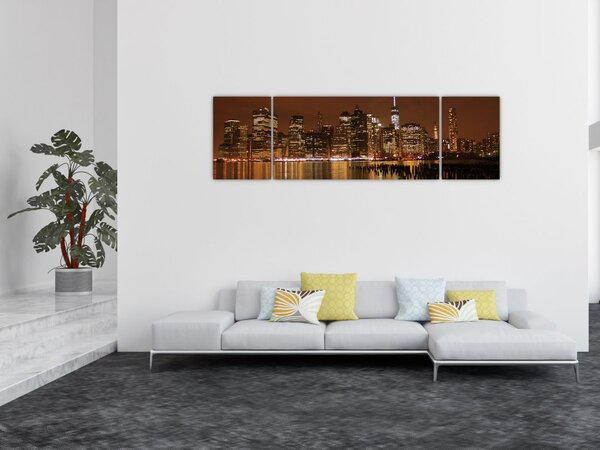 Obraz miasta nocą (170x50 cm)