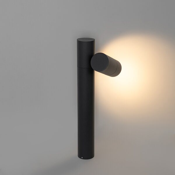 Stojąca lampa zewnętrzna czarna 50 cm regulowana - Duo