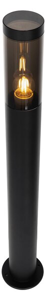 Nowoczesna lampa ogrodowa na słupek czarna 110 cm IP44 - Rox