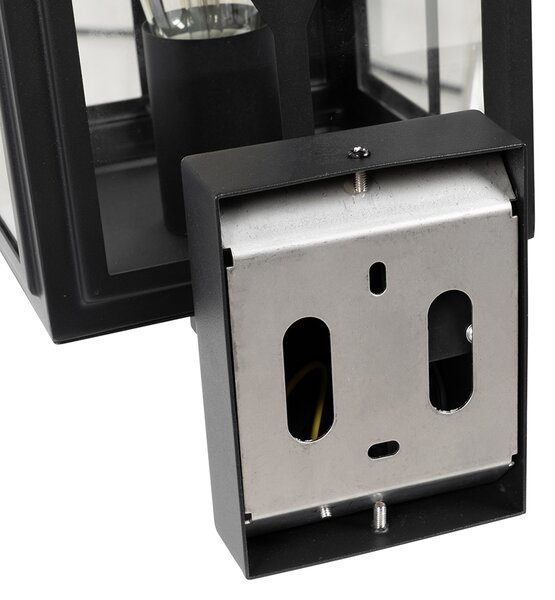 Klasyczna lampa ścienna zewnętrzna czarna IP44 - Dover