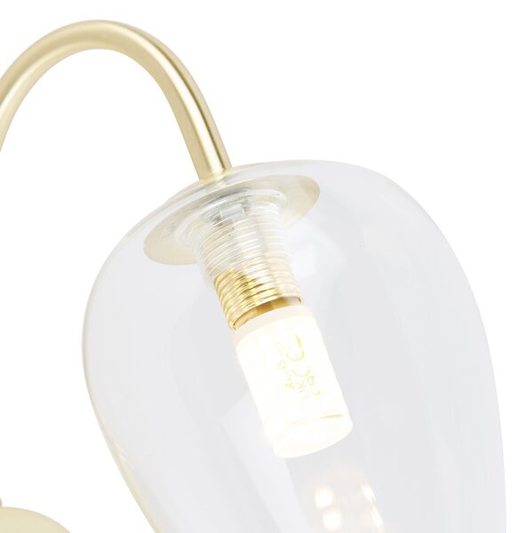 Inteligentna lampa ścienna złota ze szkłem włącznie z WiFi G9 - Elien