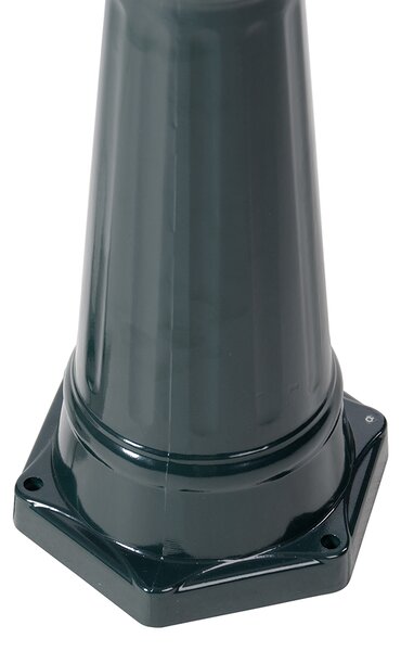 Rustykalna lampa zewnętrzna ciemnozielona 3-światłowa IP44 - New Orleans