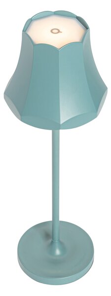 Retrow lampka stołowa niebieska mineralna ładowalne IP44 - Granny