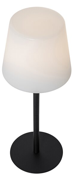 Zestaw 2 czarnych lamp stołowych akumulatorowych 40 cm IP54 - Jude