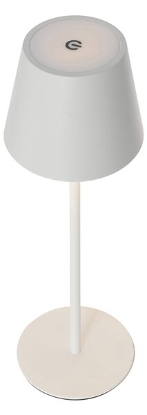 Zestaw 2 lamp stołowych białych ze ściemniaczem i funkcją ładowania - Murdock