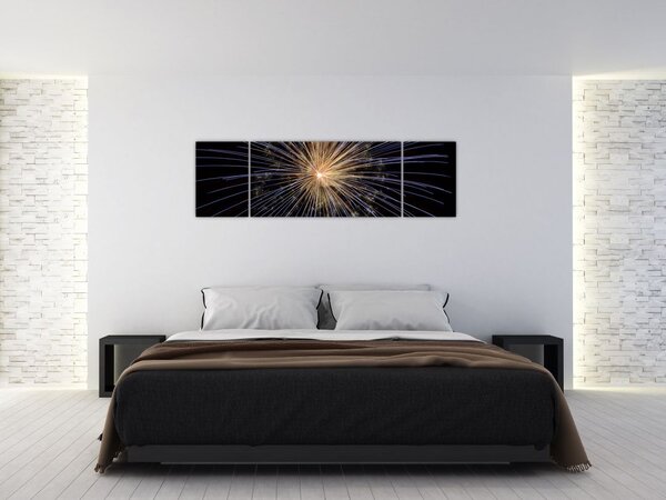 Obraz fajerwerków (170x50 cm)
