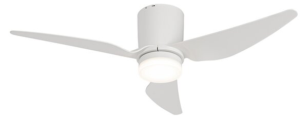 Wentylator sufitowy biały 123 cm z LED z możliwością ściemniania z pilotem - Patty