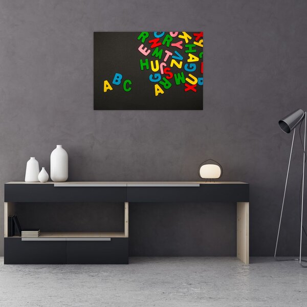 Obraz - kolorowe litery (70x50 cm)