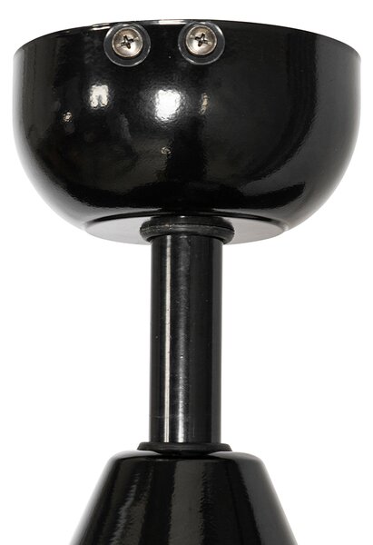 Czarny wentylator sufitowy zewnętrzny 91,3 cm z LED, ściemnialny, z pilotem IP44 - Toledo