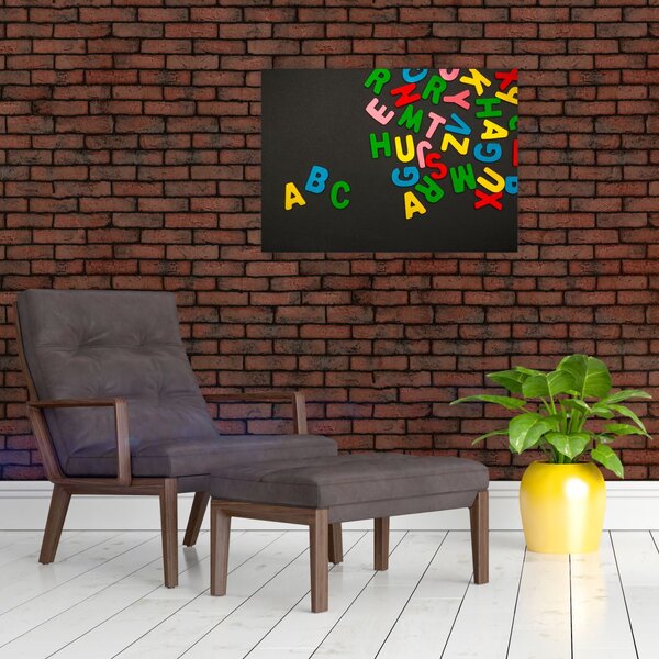 Obraz - kolorowe litery (70x50 cm)