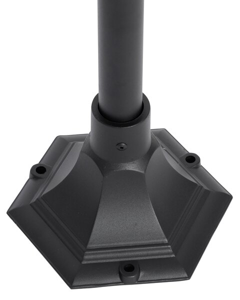 Klasyczna lampa zewnętrzna czarna 135 cm IP44 - Berta