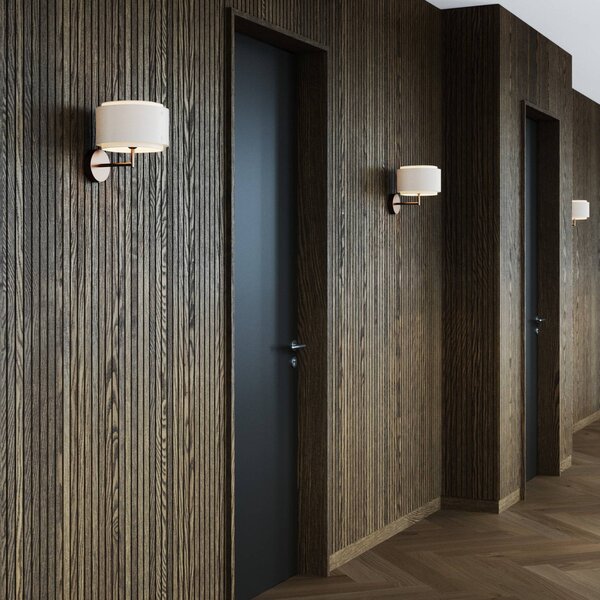DFTP by Nordlux Kinkiet Takai, kremowy / amber, sypialnia, tkanina / materiał / jedwab, design