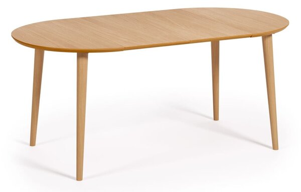 Okrągły rozkładany stół w dekorze dębu ø 90 cm Oqui – Kave Home