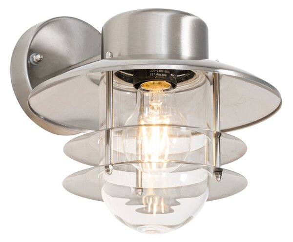 Lampa ścienna industrialna stal IP44 - Shell