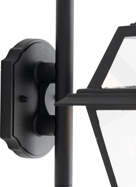 Klasyczna zewnętrzna lampa ścienna czarna IP44 - Berta