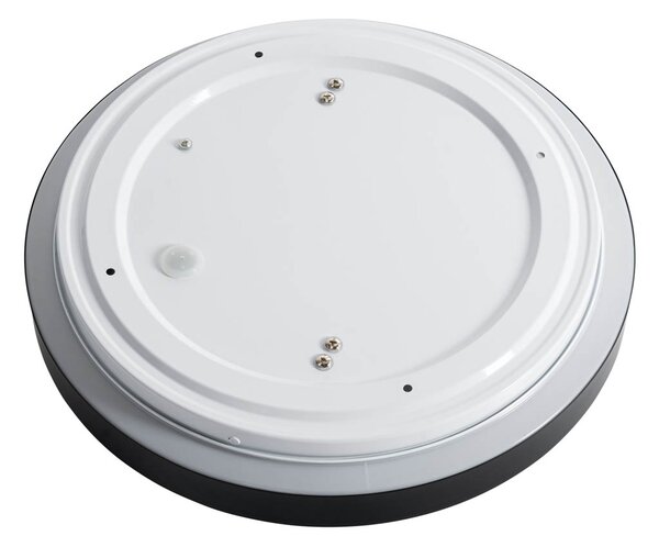 Nowoczesna lampa sufitowa czarna z białym 35 cm 2-punktowa IP44 - Walden