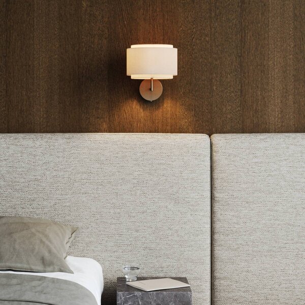 DFTP by Nordlux Kinkiet Takai, kremowy / amber, sypialnia, tkanina / materiał / jedwab, design
