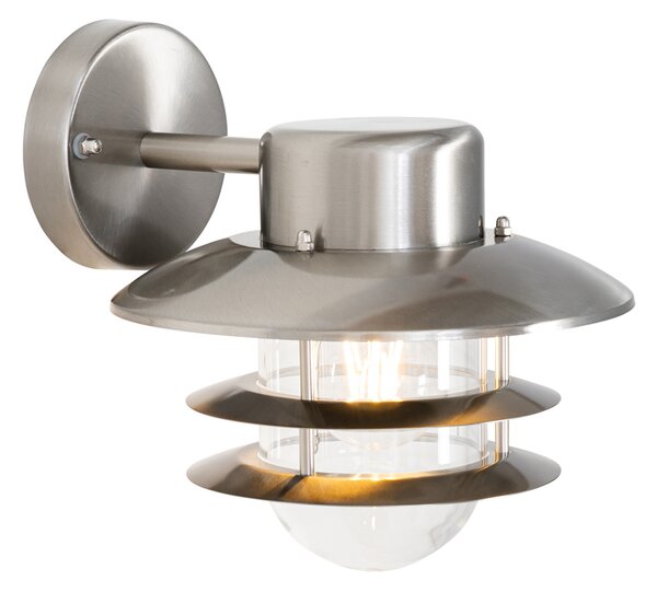 Lampa ścienna industrialna stal IP44 - Shell