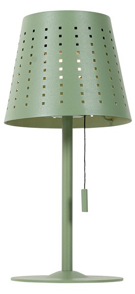 Zestaw 2 lamp stołowych zielonych w komplecie z diodą LED, 3-stopniowy ściemniacz, ładowanie i energia słoneczna - Ferre