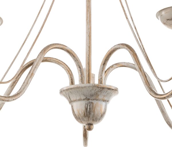 Żyrandol Malbo HELAM, możliwość ściemniania, biały / opal, salon / jadalnia, metal