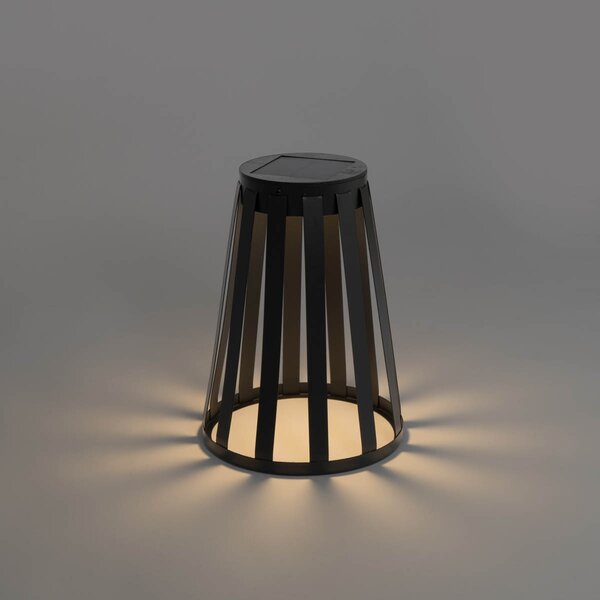 Lampa stołowa zewnętrzna czarna w tym LED 3-stopniowy ściemniacz słoneczny i ładowalny - Penny