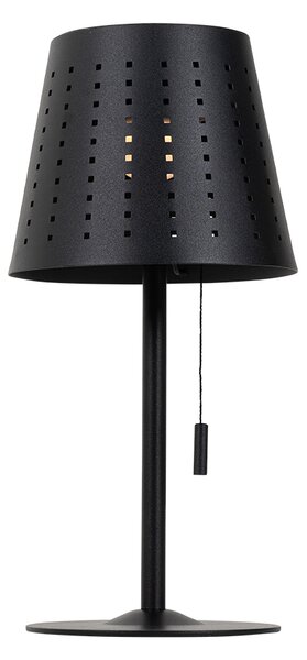 Zestaw 2 lamp stołowych czarnych, w tym LED, 3-stopniowy ściemniacz, ładowanie i energia słoneczna - Ferre