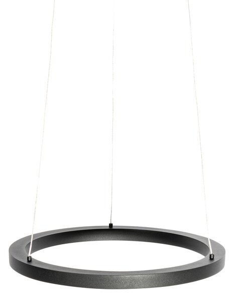 Lampa wisząca czarna 40cm w komplecie z LED 3-stopniowy ściemniacz - Girello