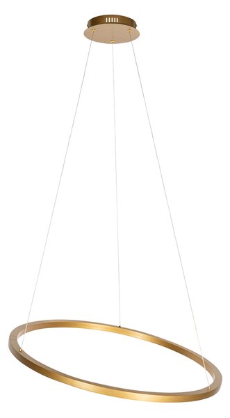 Złota lampa wisząca 80cm z wbudowanym LEDem 3-stopniowym ściemniaczem - Girello