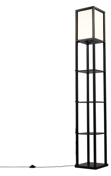 Designerska lampa podłogowa czarno-biała z wbudowanym oświetleniem LED - Nea
