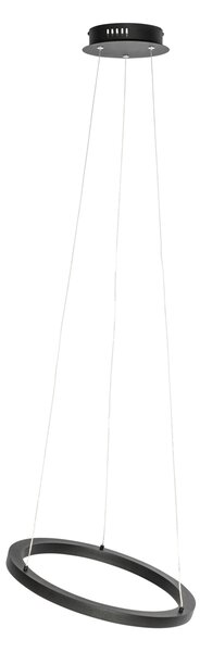 Lampa wisząca czarna 40cm w komplecie z LED 3-stopniowy ściemniacz - Girello