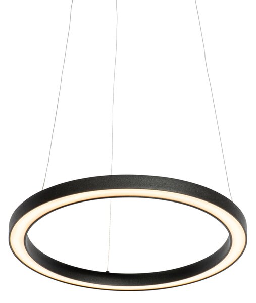 Lampa wisząca czarna 40cm w komplecie z LED 3-stopniowy ściemniacz - Girello