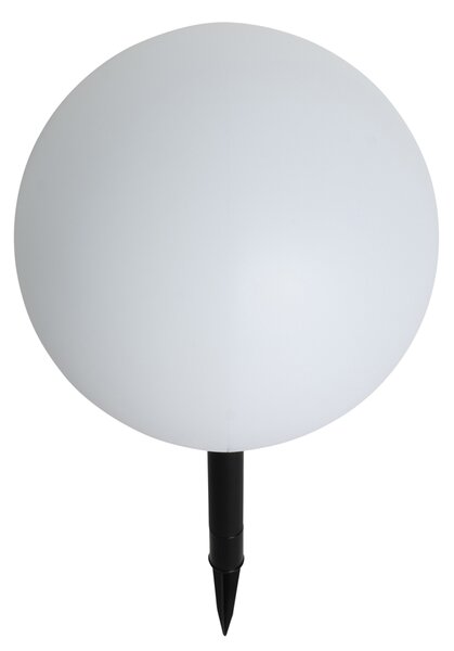 Lampa ogrodowa biała 30 cm z wbudowanym LED IP44 Solar RGBW - Ludger