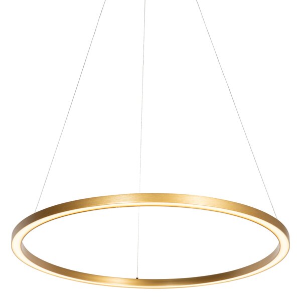 Złota lampa wisząca 80cm z wbudowanym LEDem 3-stopniowym ściemniaczem - Girello