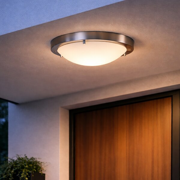 Nowoczesna lampa sufitowa stalowa 31 cm IP44 - Yuma