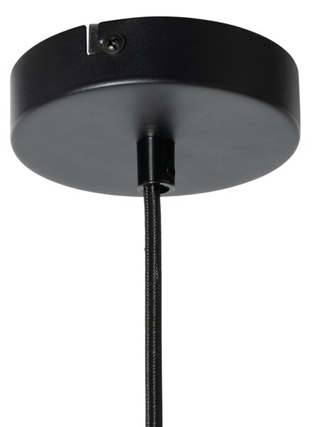 Lampa wisząca w stylu japandi, jedwab biały, 30 cm - Plu
