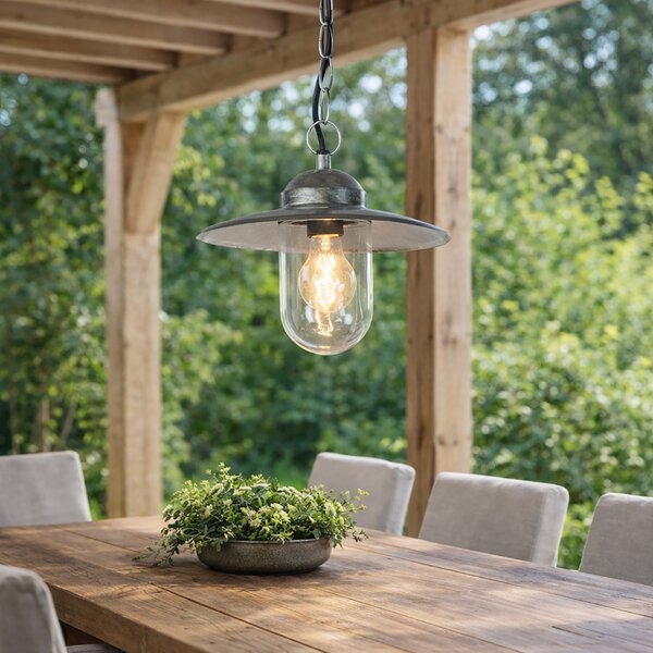Industrialne - wisząca lampa cynkowa, IP44 - Munich