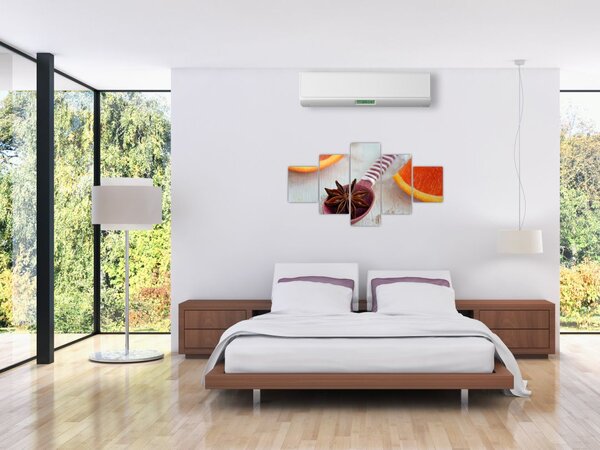 Obraz cynamonu na łyżce (125x70 cm)