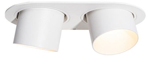 Okrągły podtynkowy reflektor biały GU10 70 mm, regulowany, 2-punktowy - Installa