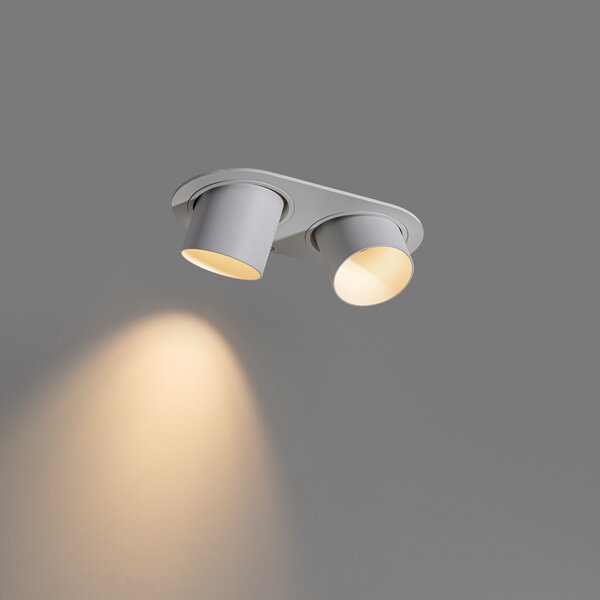 Okrągły podtynkowy reflektor biały GU10 50 mm 2-punktowy - Installa