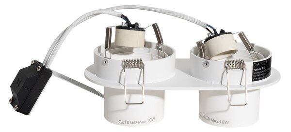 Okrągły podtynkowy reflektor biały GU10 50 mm 2-punktowy - Installa