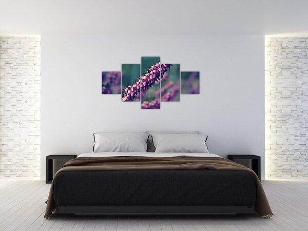 Obraz fioletowego kwiatu (125x70 cm)